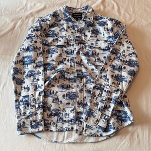 Bonobos Blue and White Casual Button Down Shirt